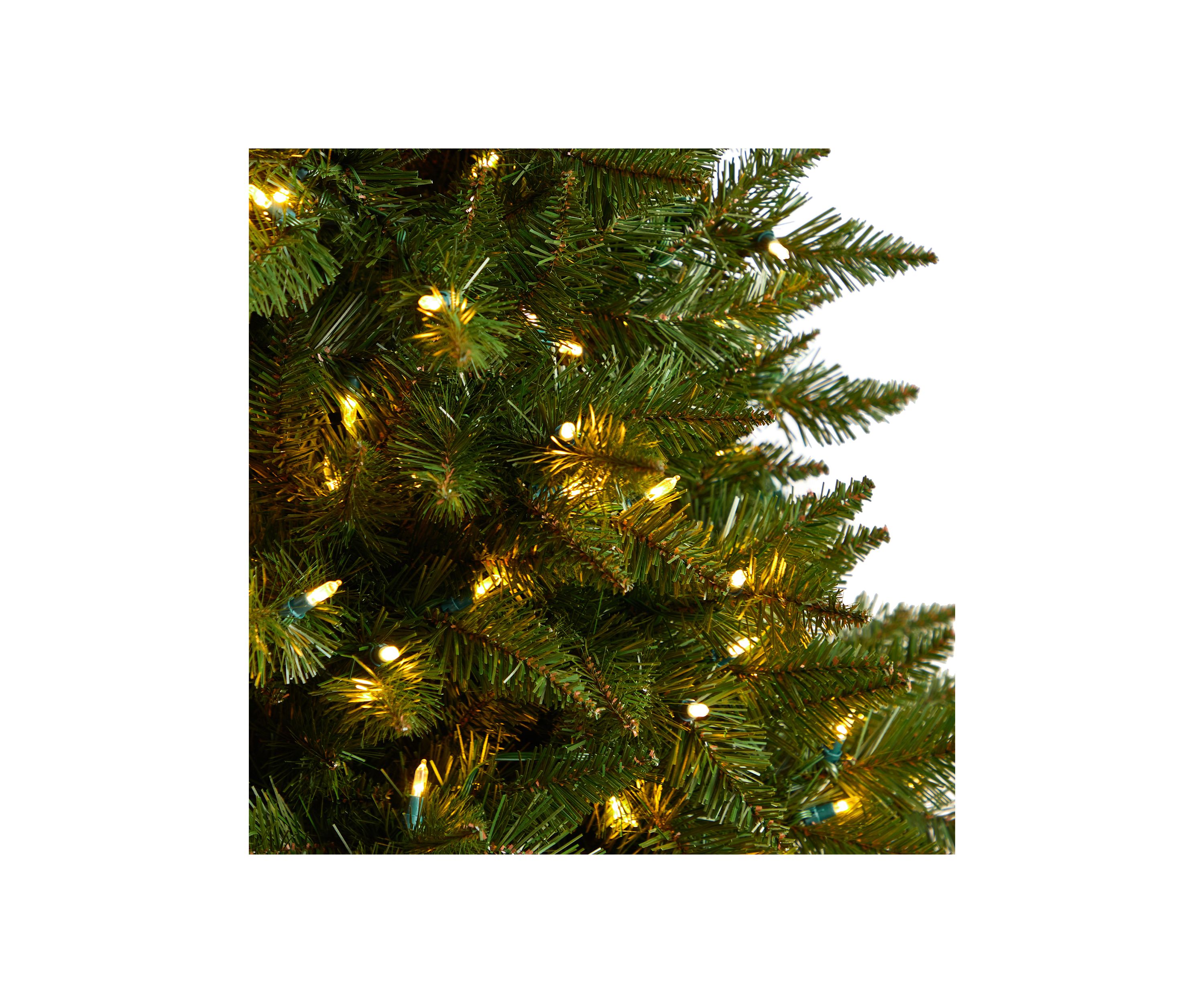 4-Foot Vermont Spruce Artificial Christmas Tree with 200 Color Changing (Multifunction and Remote Control) LED Lights and 400 Bendable Branches