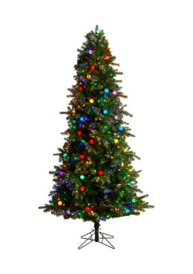 Foot Montana Mountain Fir Artificial Christmas Tree with Multi Color LED Lights and Instant Connect Technology