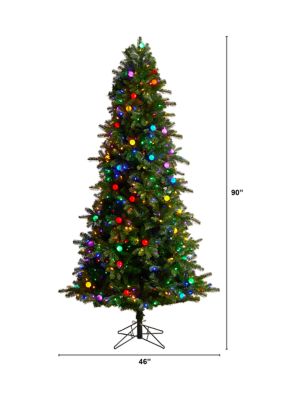Foot Montana Mountain Fir Artificial Christmas Tree with Multi Color LED Lights and Instant Connect Technology