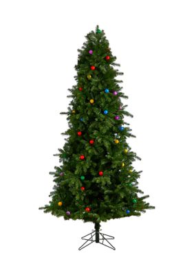 Foot Montana Mountain Fir Artificial Christmas Tree with Multi Color LED Lights and Instant Connect Technology