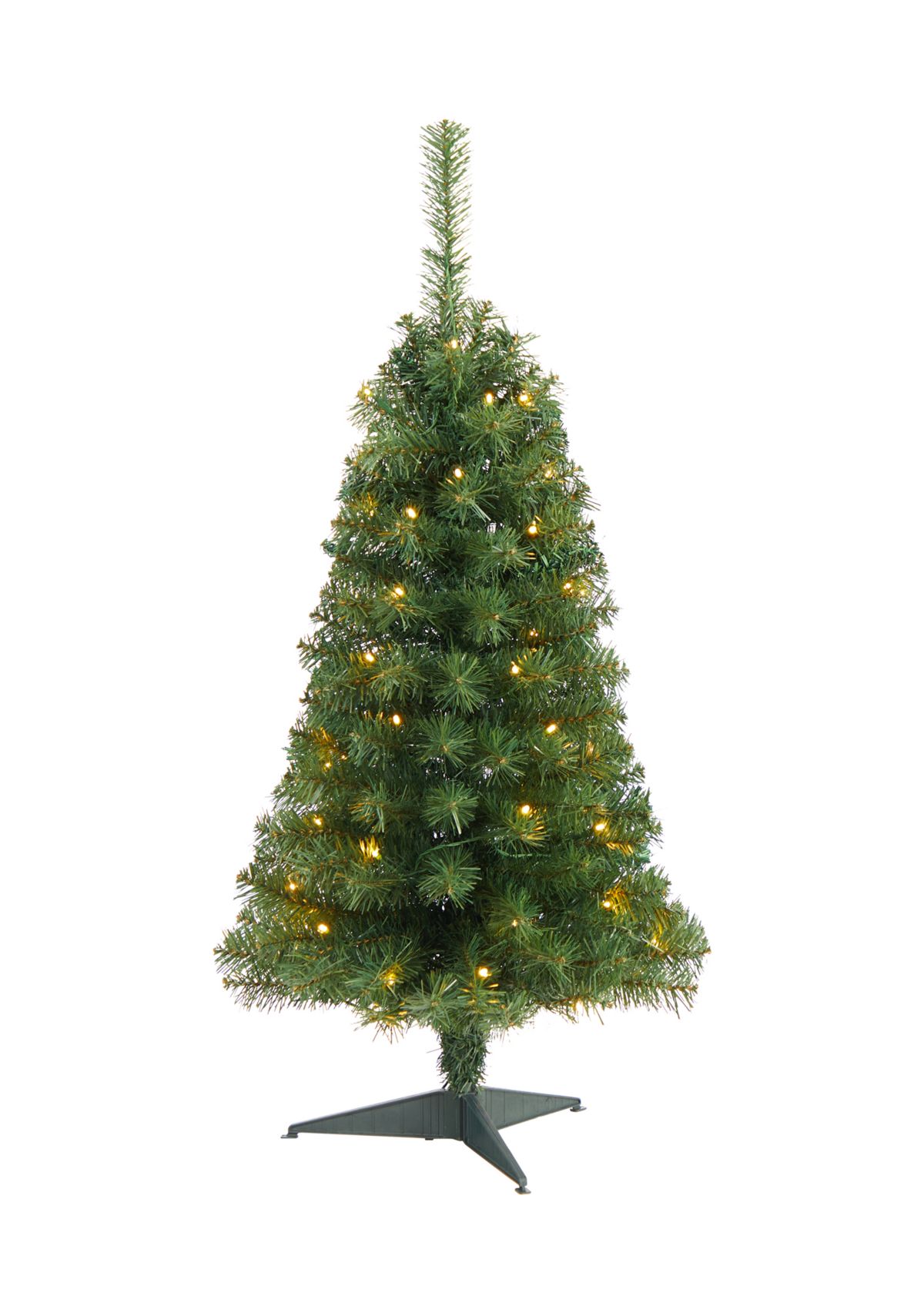 3 Foot Green Artificial Christmas Tree with 50 LED Lights and 118 Bendable Branches
