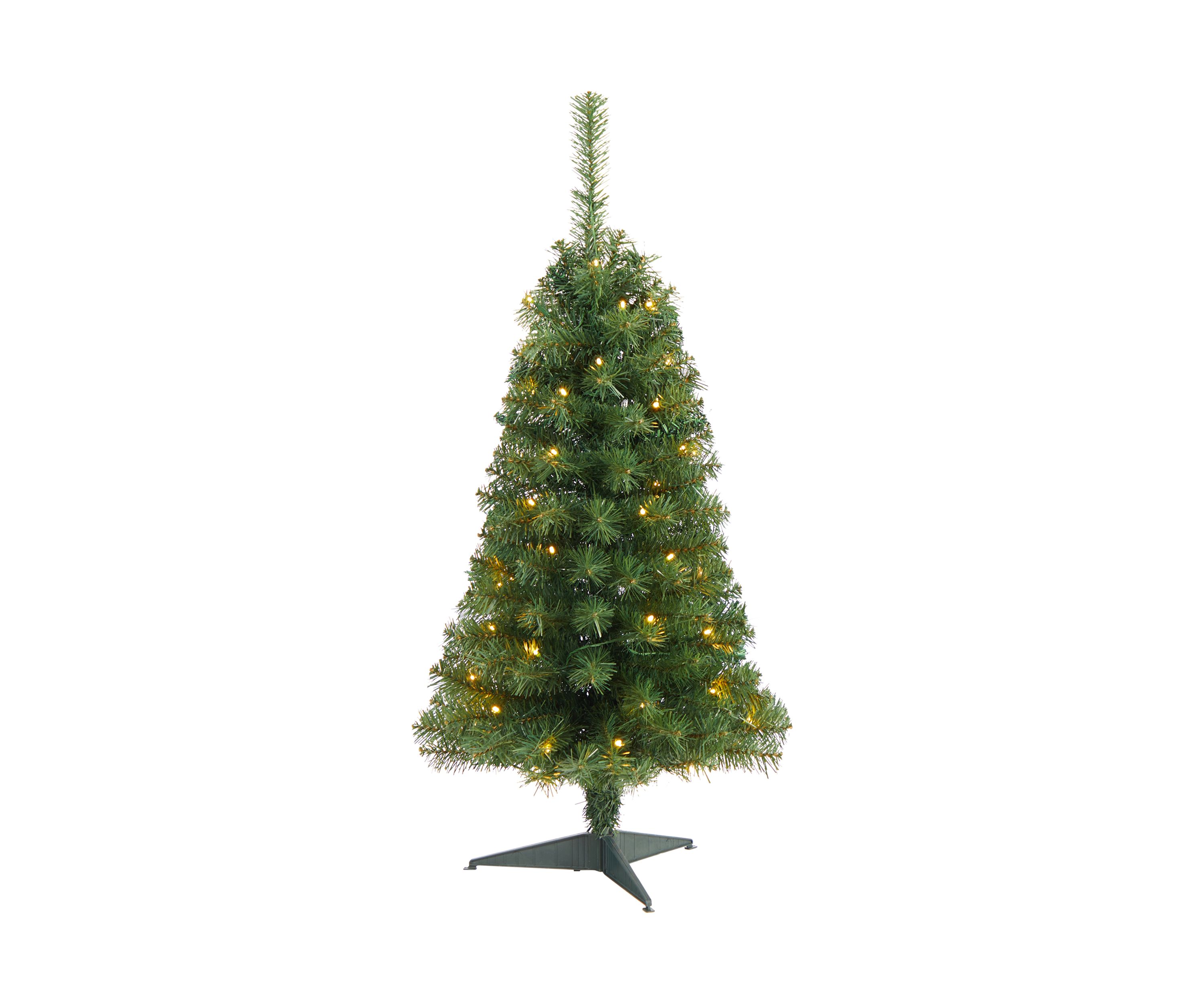 3 Foot Green Artificial Christmas Tree with 50 LED Lights and 118 Bendable Branches