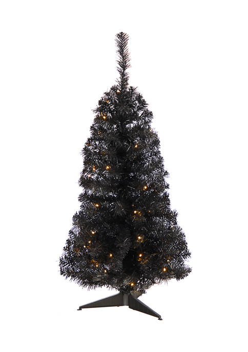 Nearly Natural 3 Foot Black Artificial Christmas Tree