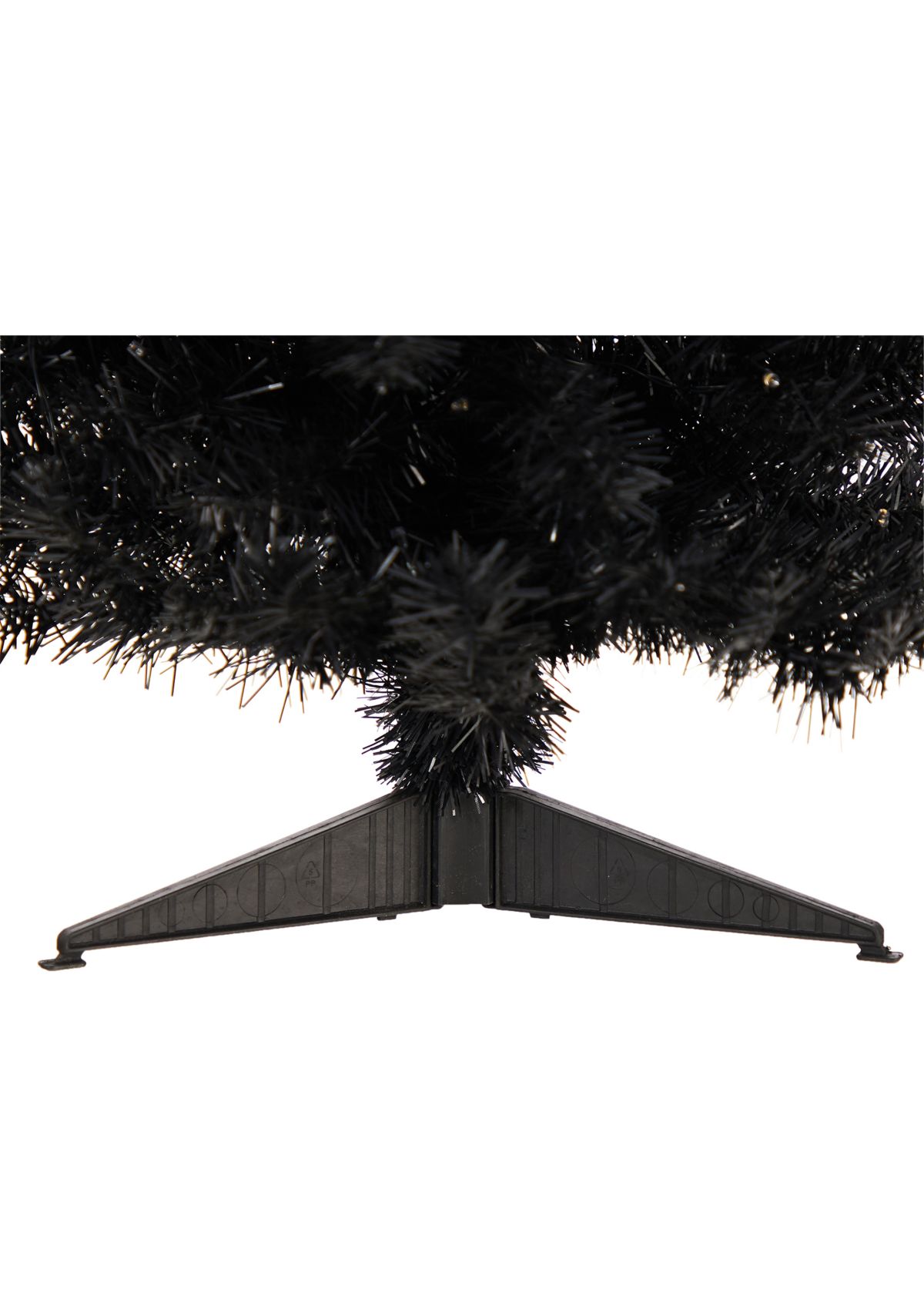 3 Foot Black Artificial Christmas Tree with 50 LED Lights and 118 Bendable Branches
