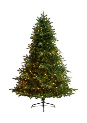 Nearly Natural 6' South Carolina Spruce Artificial Christmas Tree with 400 White Warm Lights and 1908 Bendable Branches