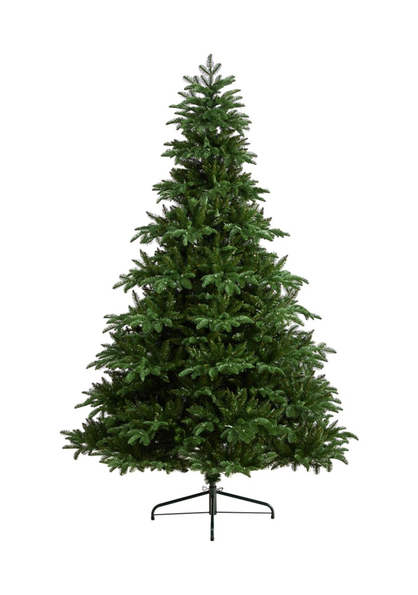8 Foot South Carolina Spruce Artificial Christmas Tree with 700 White Warm Lights and 3412 Bendable Branches