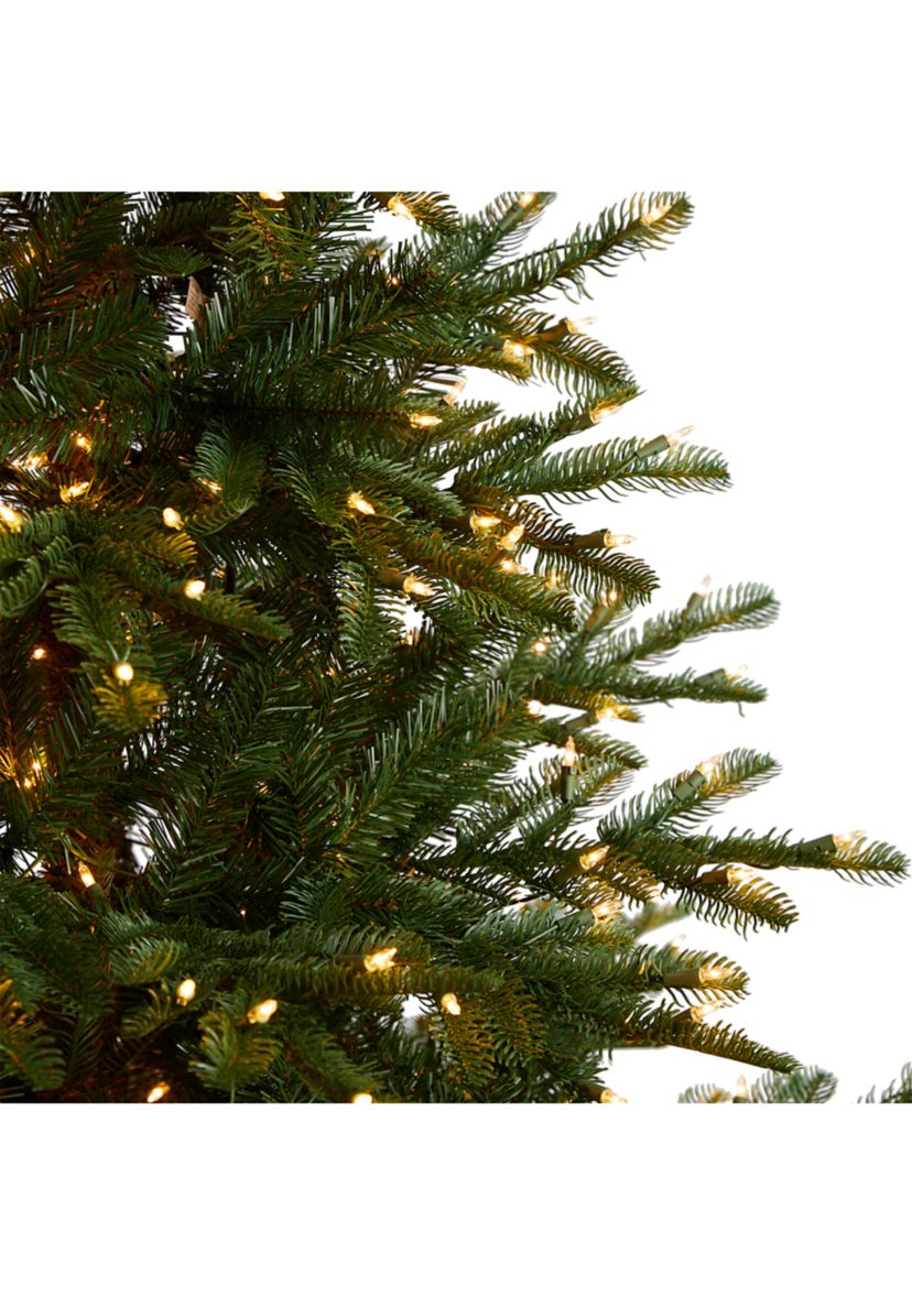 8-Foot Layered Washington Spruce Artificial Christmas Tree with 650 Clear Lights and 1561 Bendable Branches