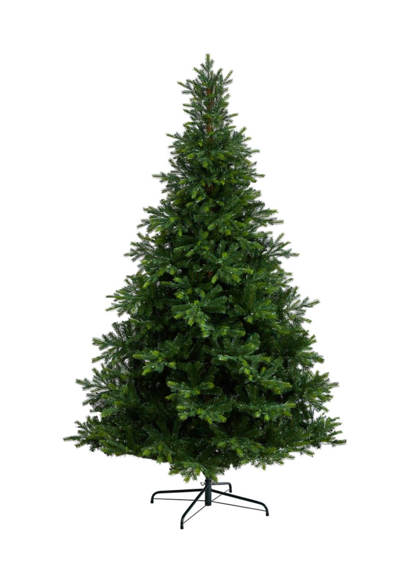 9-Foot North Carolina Spruce Artificial Christmas Tree with 750 Clear Lights and 1912 Bendable Branches