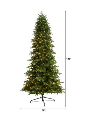 Foot South Carolina Fir Artificial Christmas Tree with Clear LED Lights and Bendable Branches