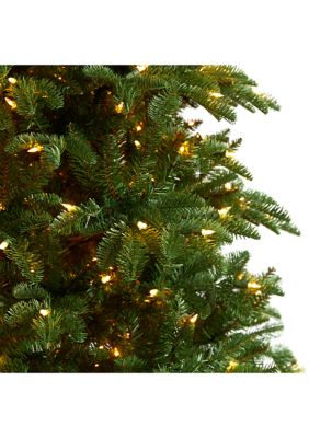 Foot South Carolina Fir Artificial Christmas Tree with Clear LED Lights and Bendable Branches