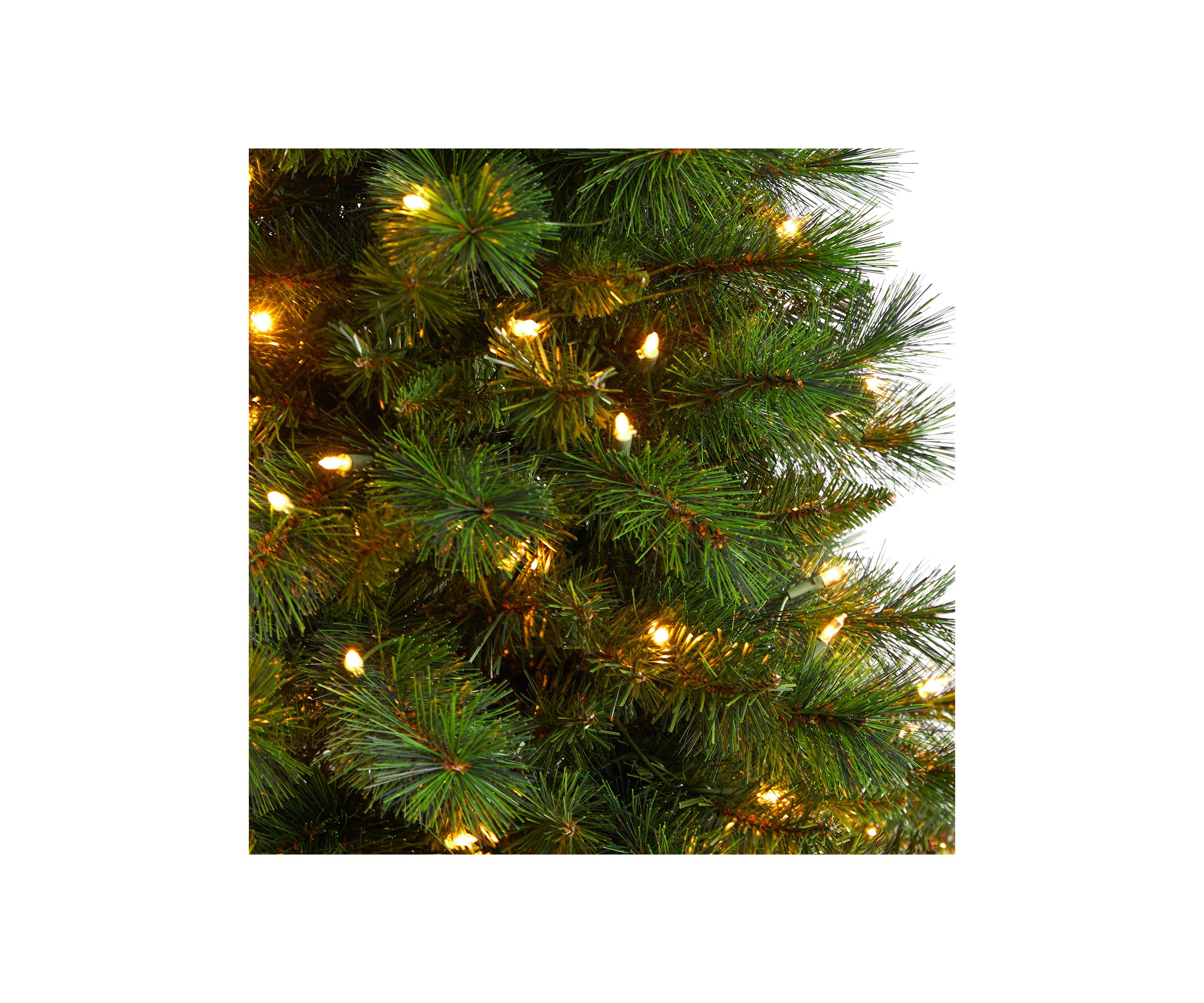 5-Foot Slim West Virginia Mountain Pine Artificial Christmas Tree with 200 Clear Lights and 467 Bendable Branches