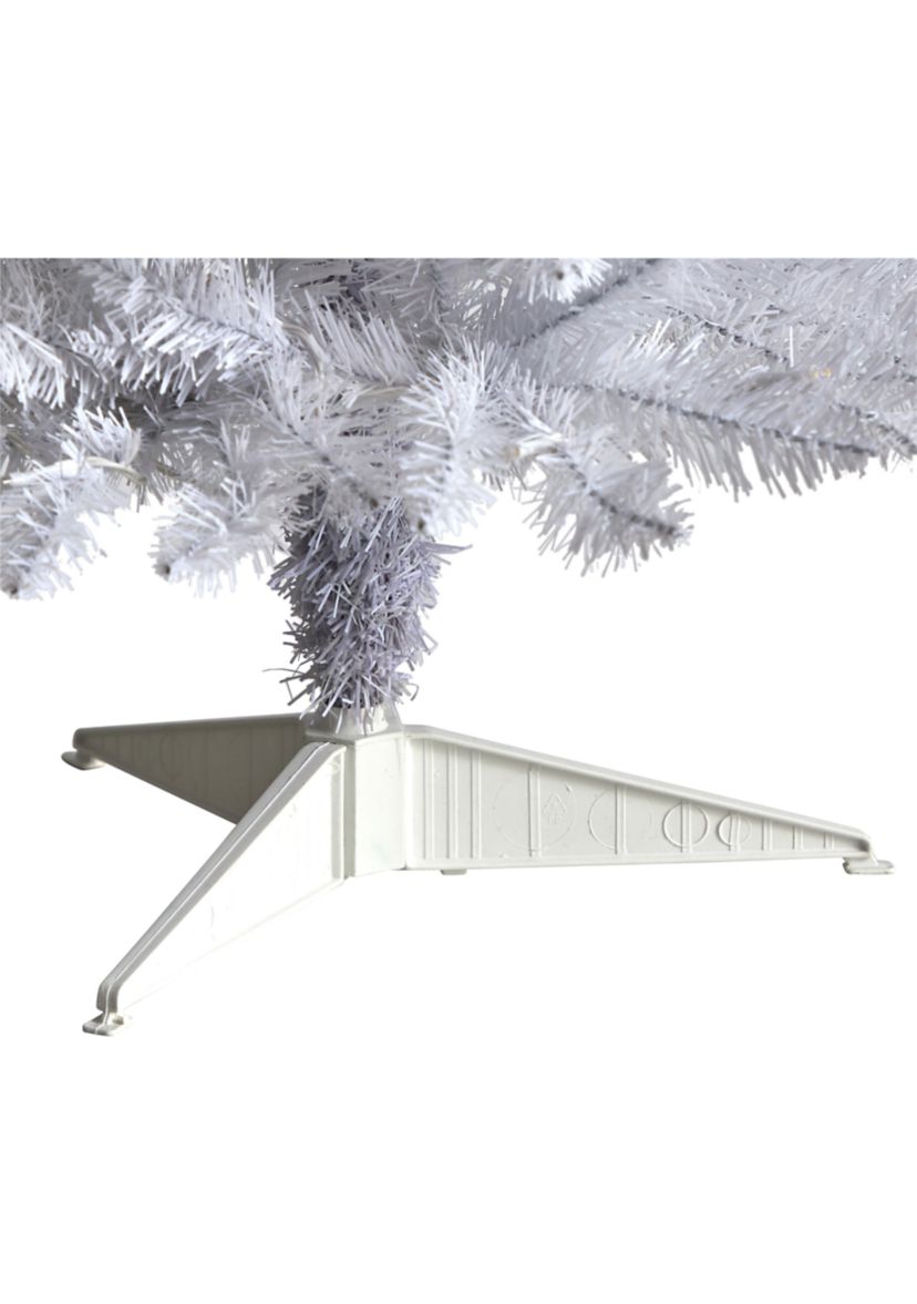 3 Foot Slim White Artificial Christmas Tree with 50 Warm White LED Lights and 161 Bendable Branches