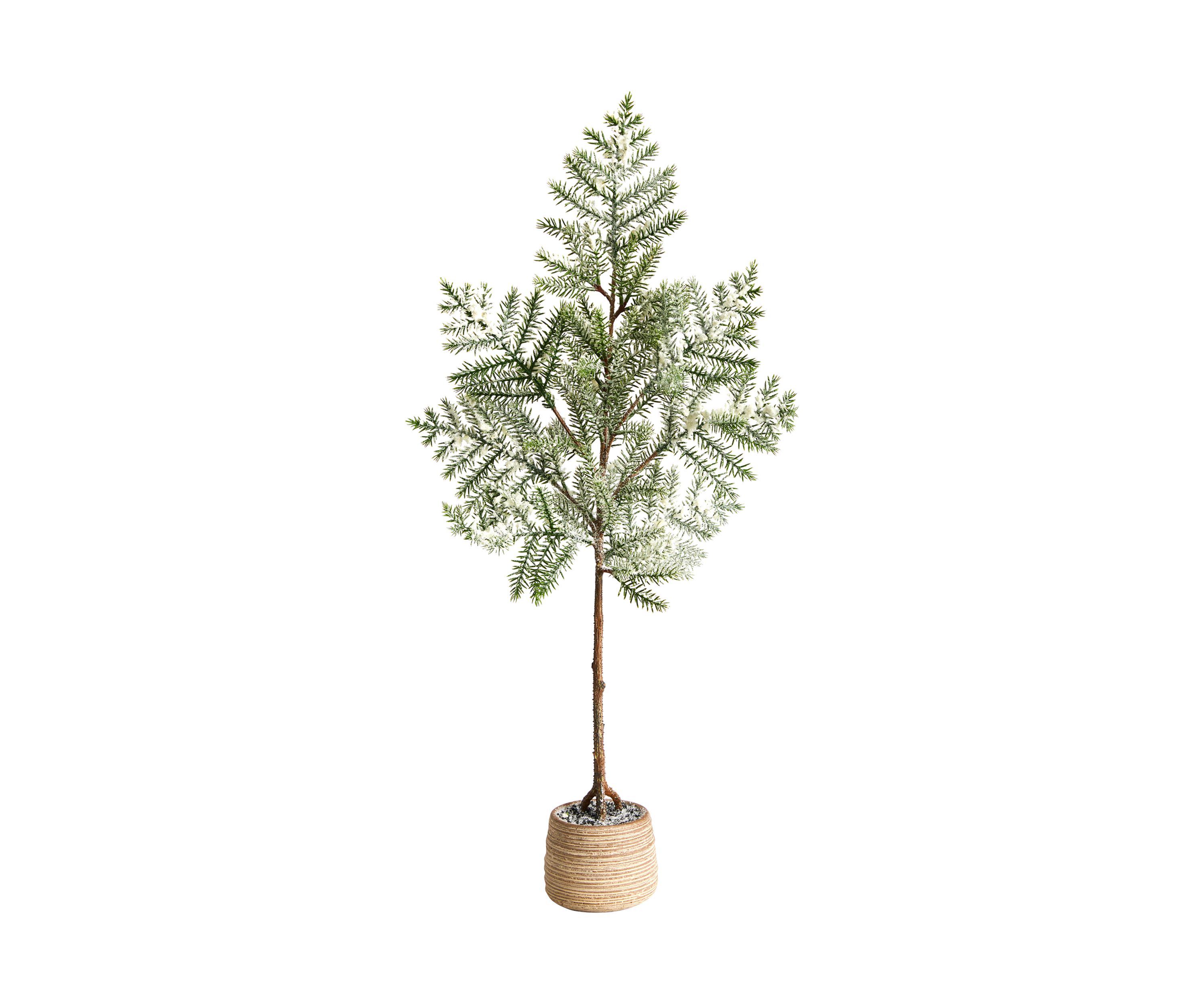 35 Inch Frosted Pine Artificial Christmas Tree in Decorative Planter