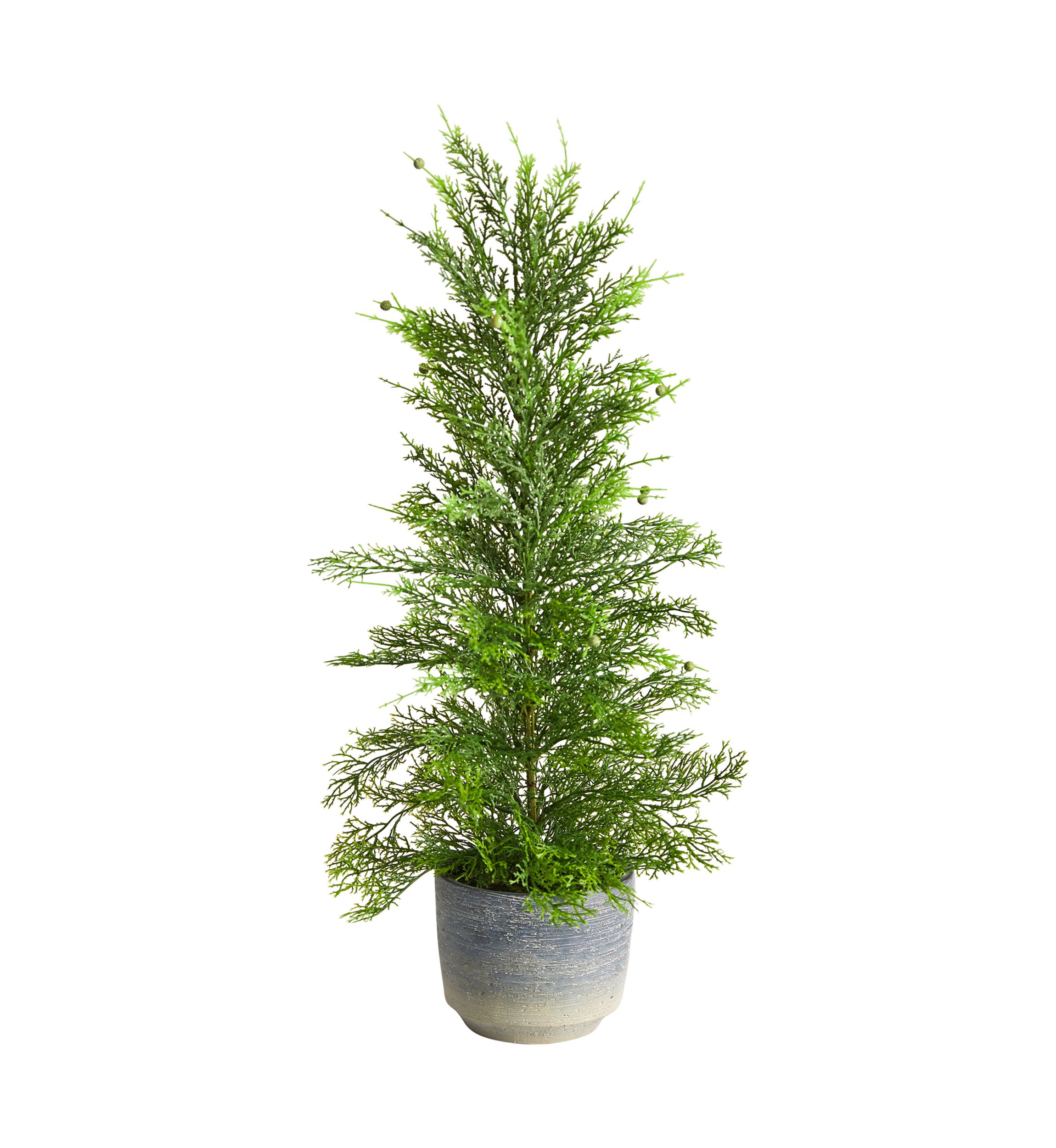 27-Inch Californian Cedar Artificial Tree in Decorative Planter