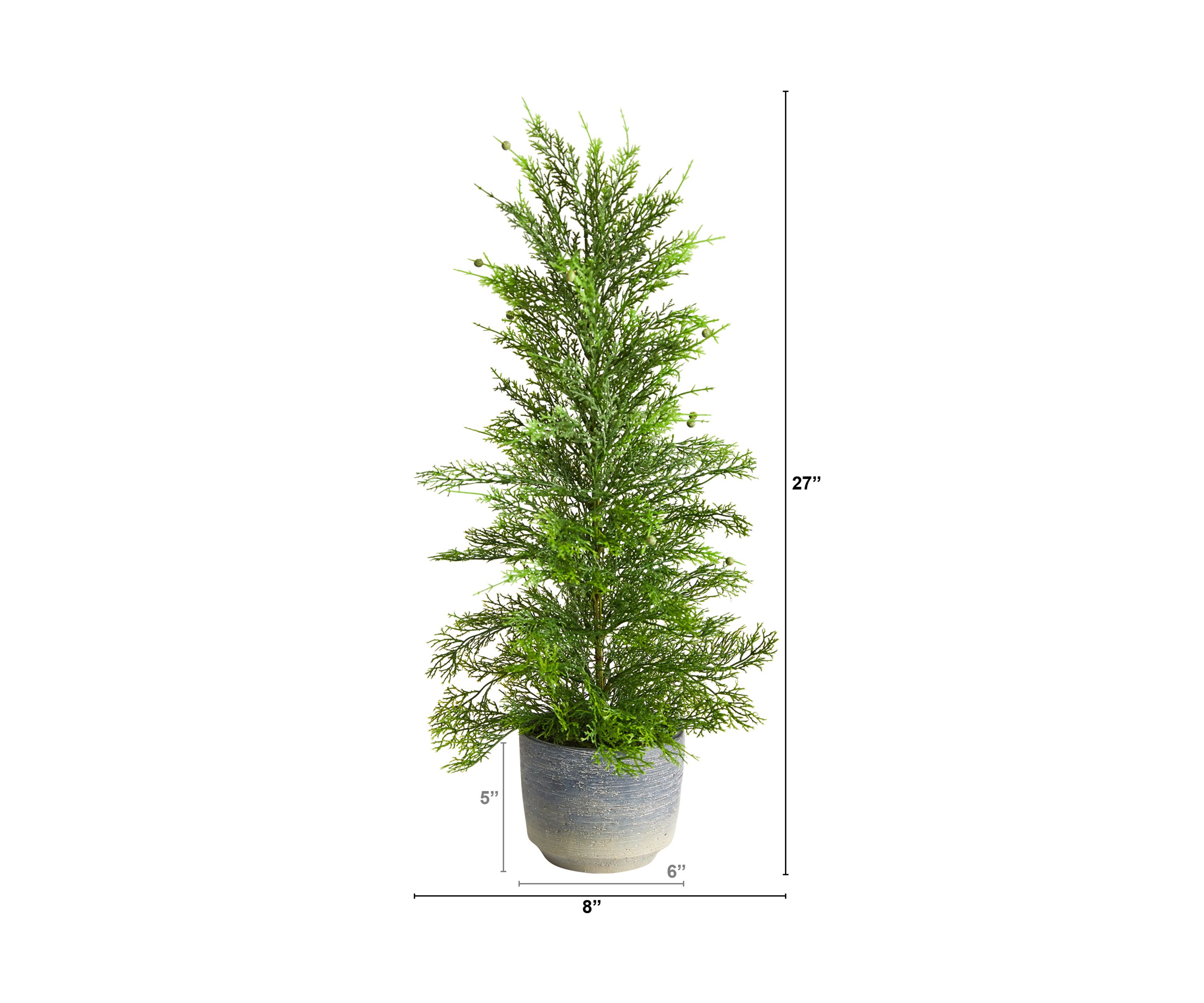 27-Inch Californian Cedar Artificial Tree in Decorative Planter