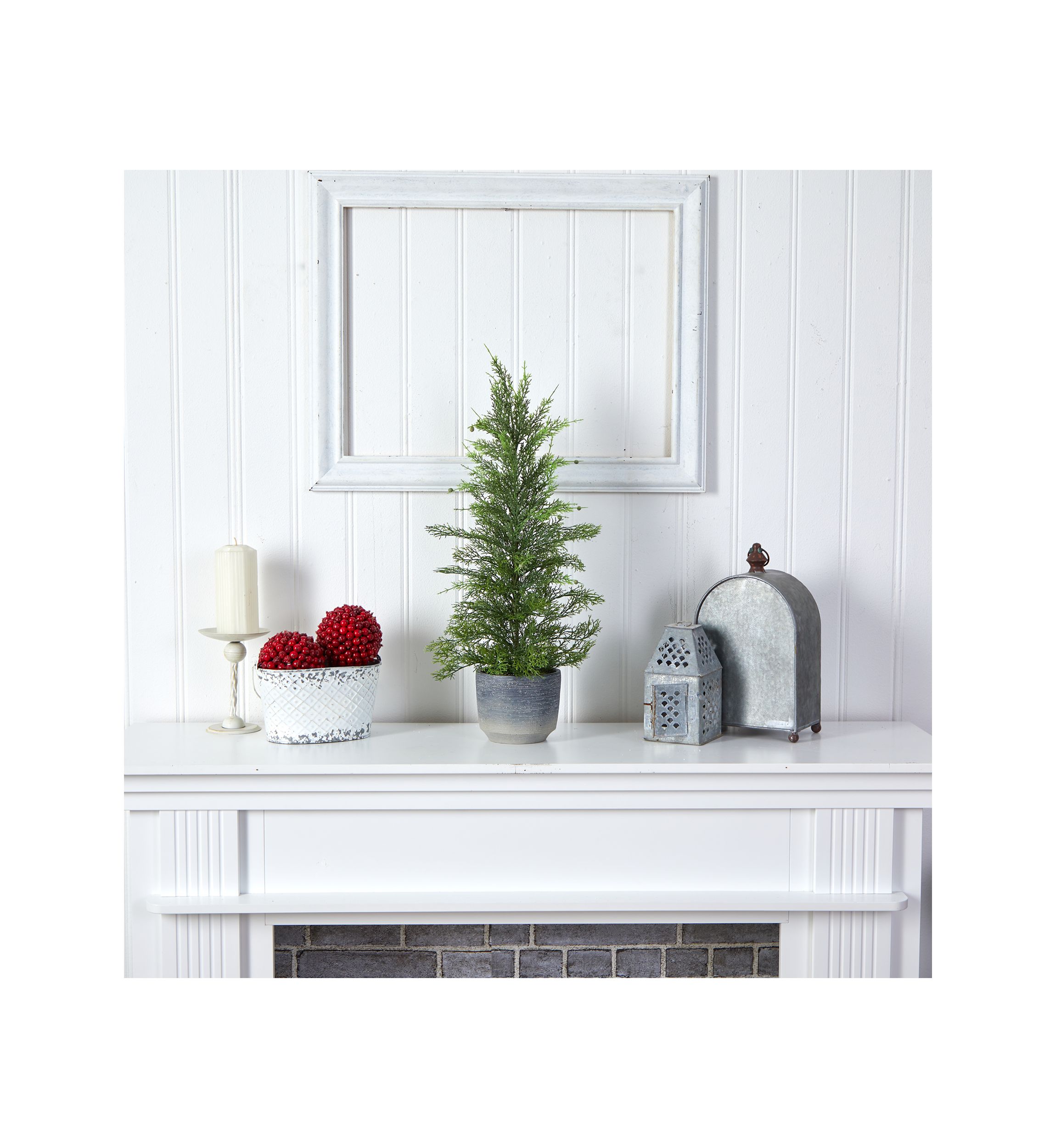 27-Inch Californian Cedar Artificial Tree in Decorative Planter