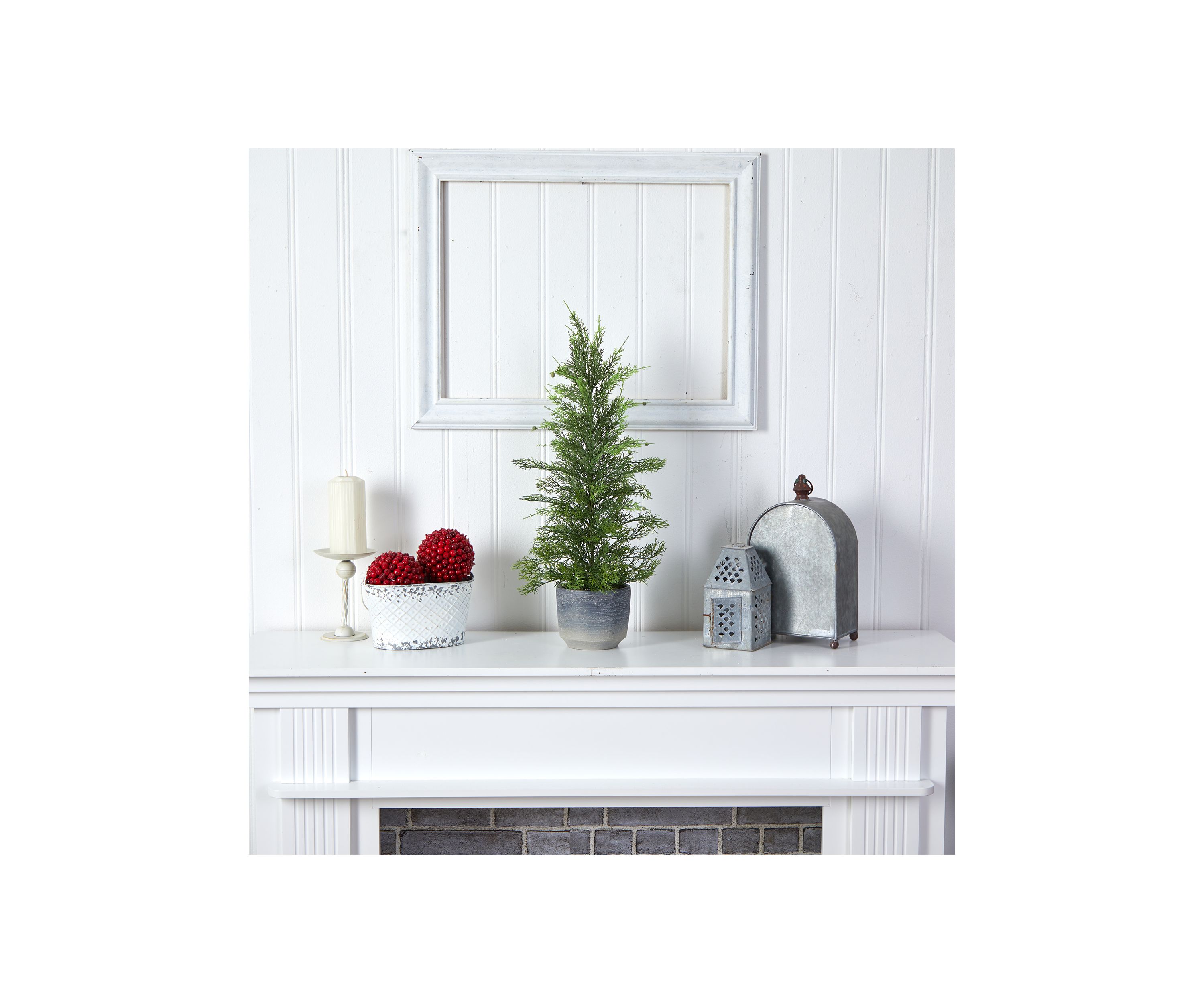 27-Inch Californian Cedar Artificial Tree in Decorative Planter