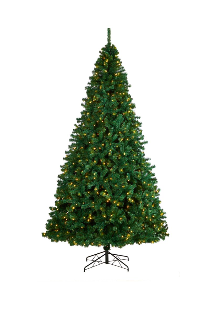 10-Foot Northern Tip Artificial Christmas Tree with 800 Clear LED Lights and 2200 Bendable Branches