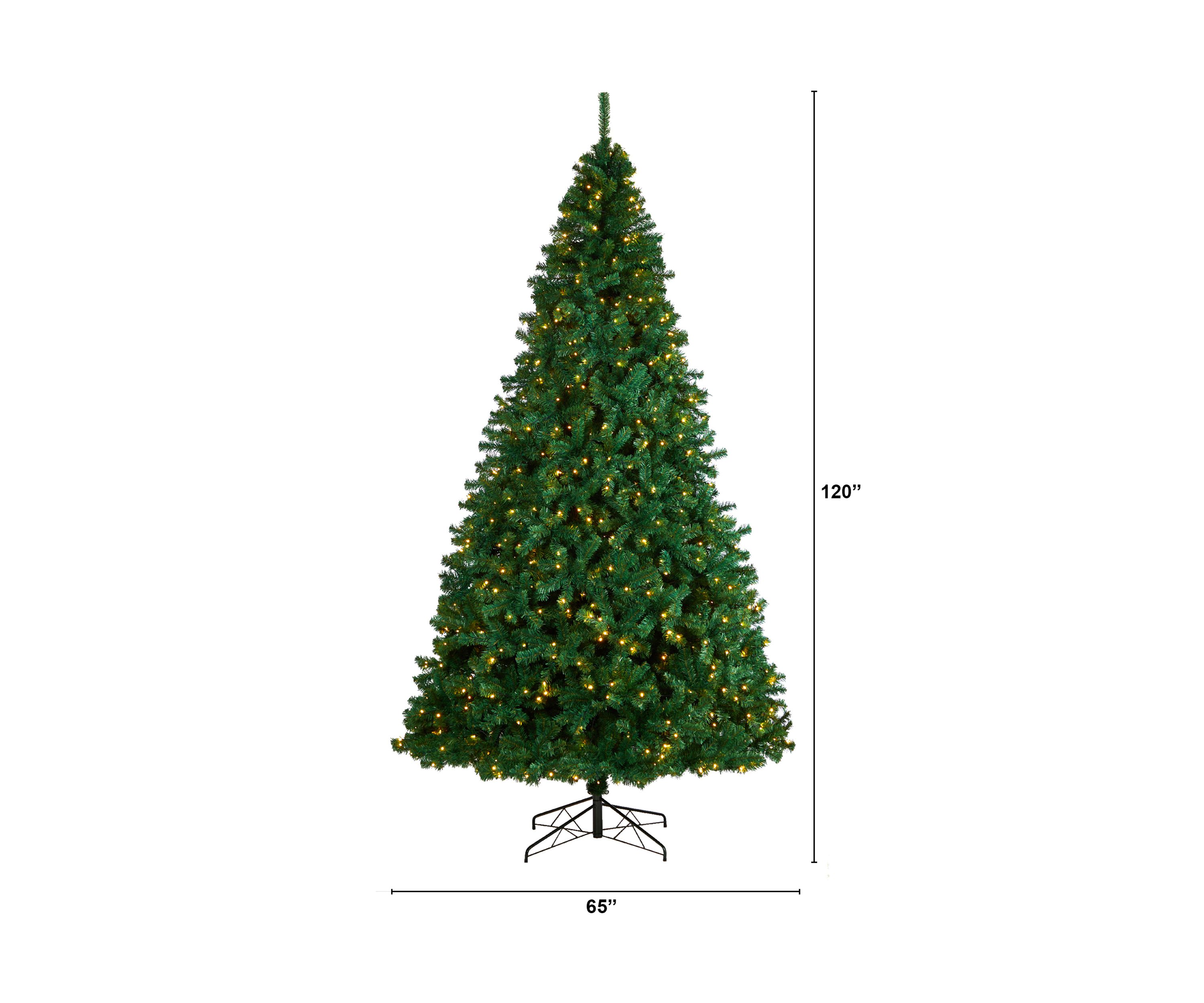 10-Foot Northern Tip Artificial Christmas Tree with 800 Clear LED Lights and 2200 Bendable Branches
