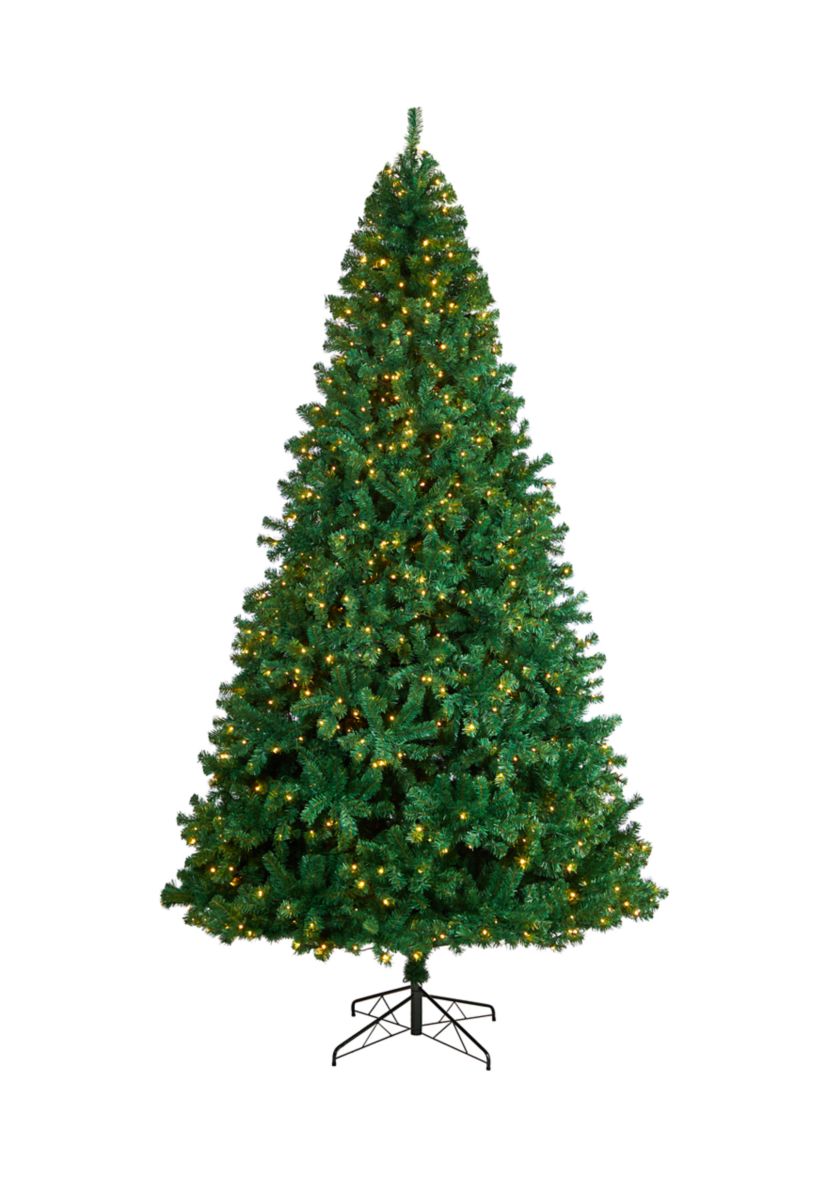 11-Foot Northern Tip Artificial Christmas Tree with 1000 Clear LED Lights and 2720 Bendable Branches
