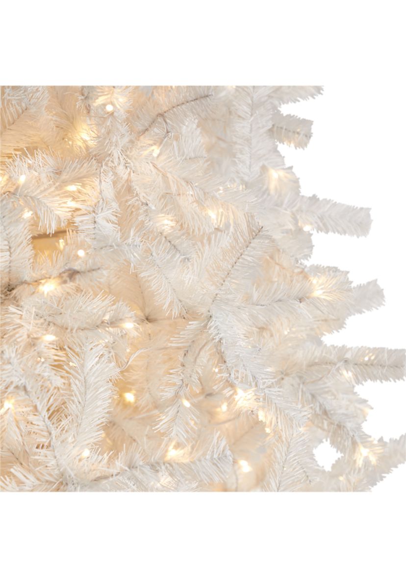 11-Foot White Artificial Christmas Tree with 2720 Bendable Branches and 1000 LED Lights