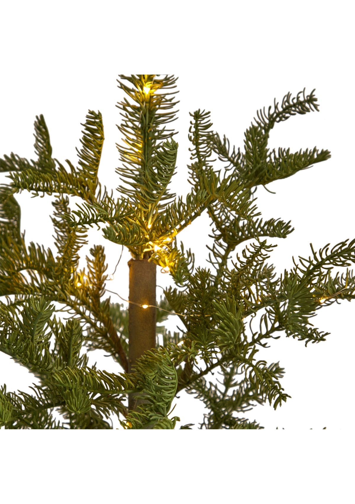 4.5-Foot Pre-Lit Christmas Pine Artificial Tree in Decorative Planter