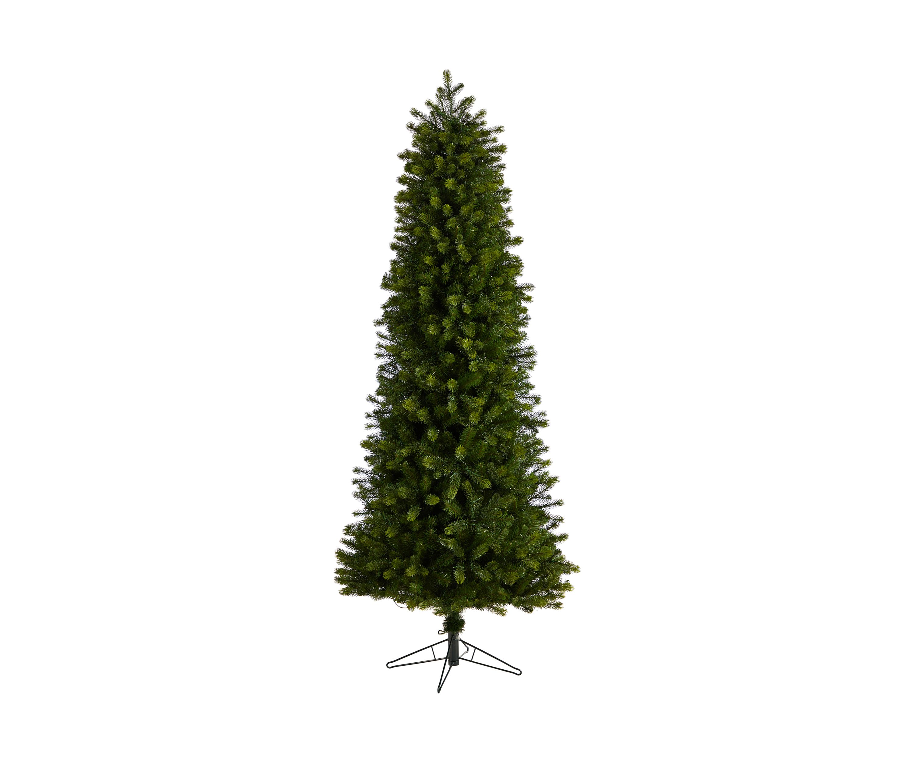 7.5-Foot Slim Colorado Mountain Spruce Artificial Christmas Tree with 600 (Multifunction with Remote Control) Warm White Micro LED Lights with Instant Connect Technology and 1316 Bendable Branches