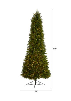 Foot Slim Colorado Mountain Spruce Artificial Christmas Tree with (Multifunction with Remote Control) Warm White Micro LED Lights with Instant Connect Technology and Bendable Branches