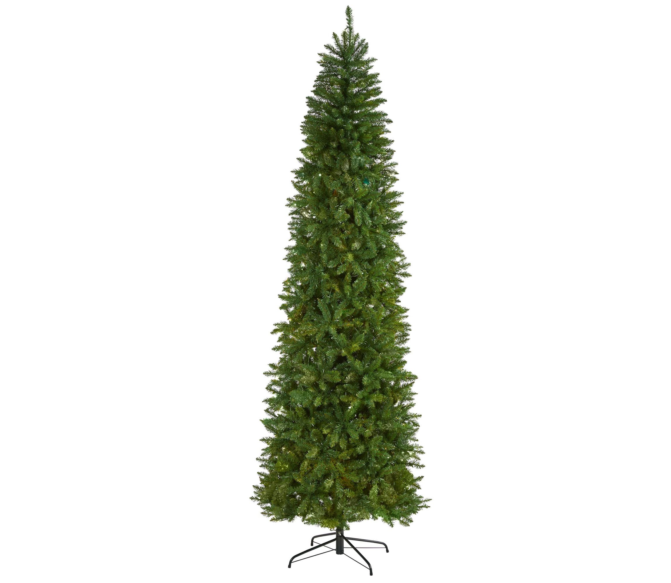 9-Foot Slim Green Mountain Pine Artificial Christmas Tree with 1860 Bendable Branches