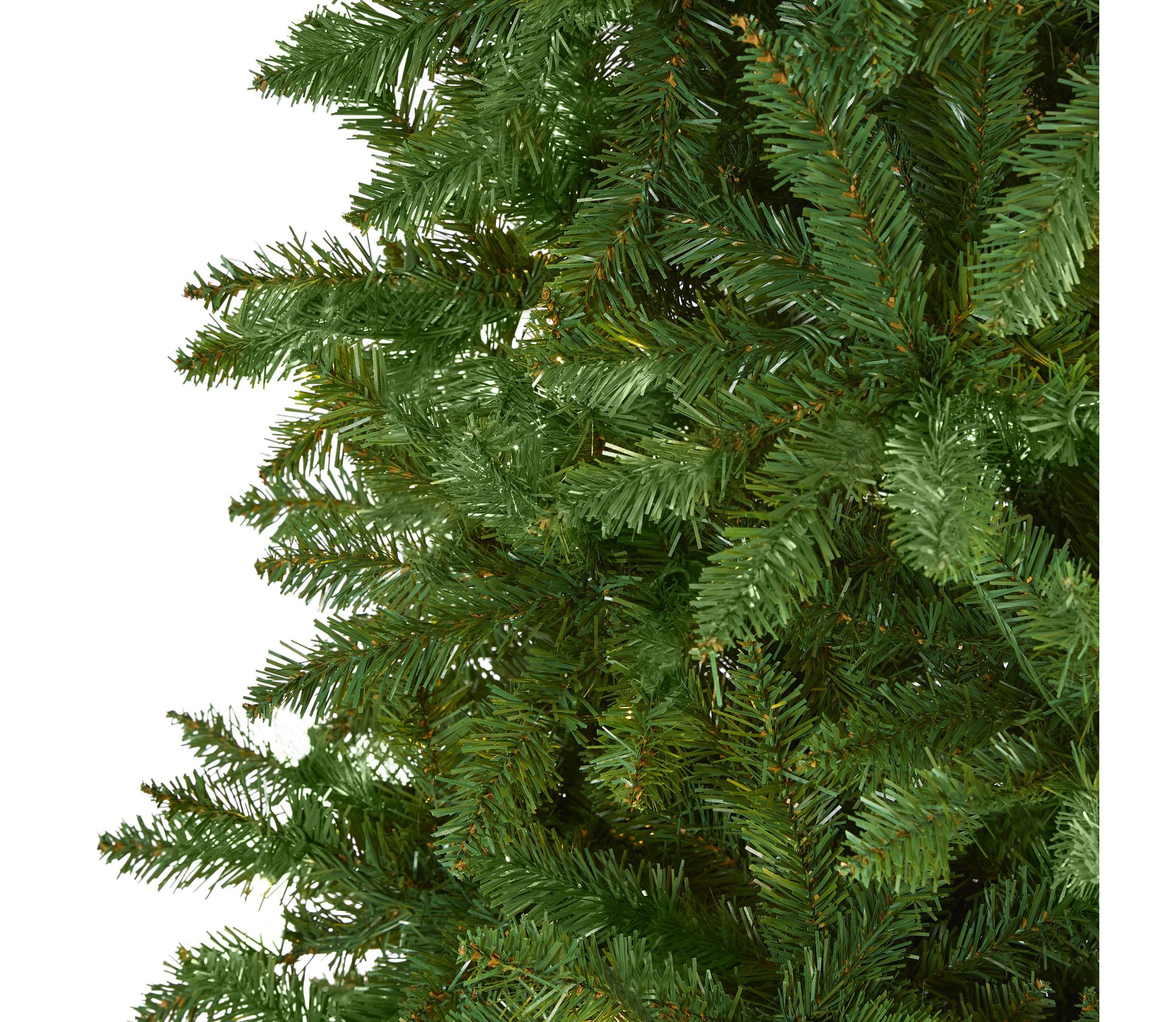 9-Foot Slim Green Mountain Pine Artificial Christmas Tree with 1860 Bendable Branches