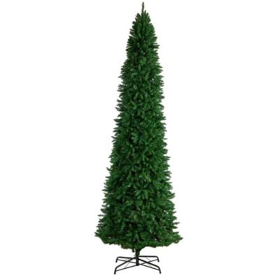 Nearly Natural 12-Foot Slim Green Mountain Pine Artificial Christmas Tree with 3235 Bendable Branches -  7601559T4493