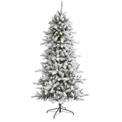 Foot Flocked Livingston Fir Artificial Christmas Tree with Pine Cones and Bendable Branches