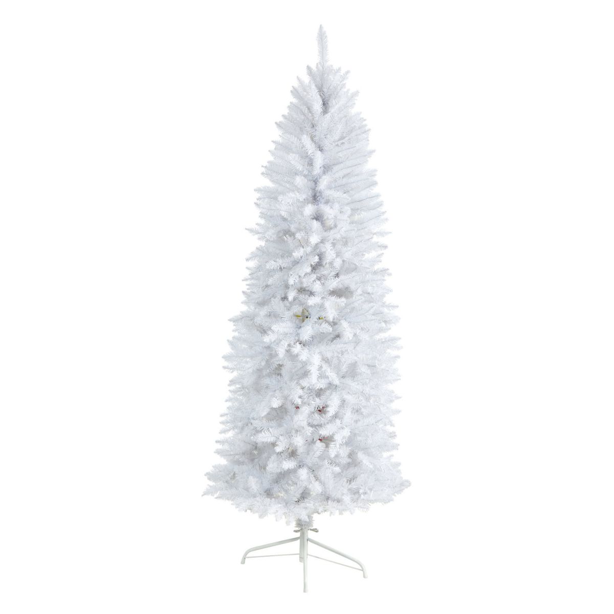 6-Foot Slim White Artificial Christmas Tree with 743 Bendable Branches