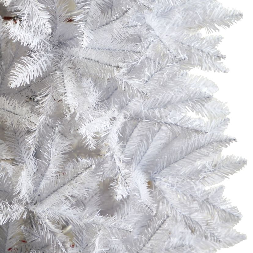 7-Foot Slim White Artificial Christmas Tree with 995 Bendable Branches