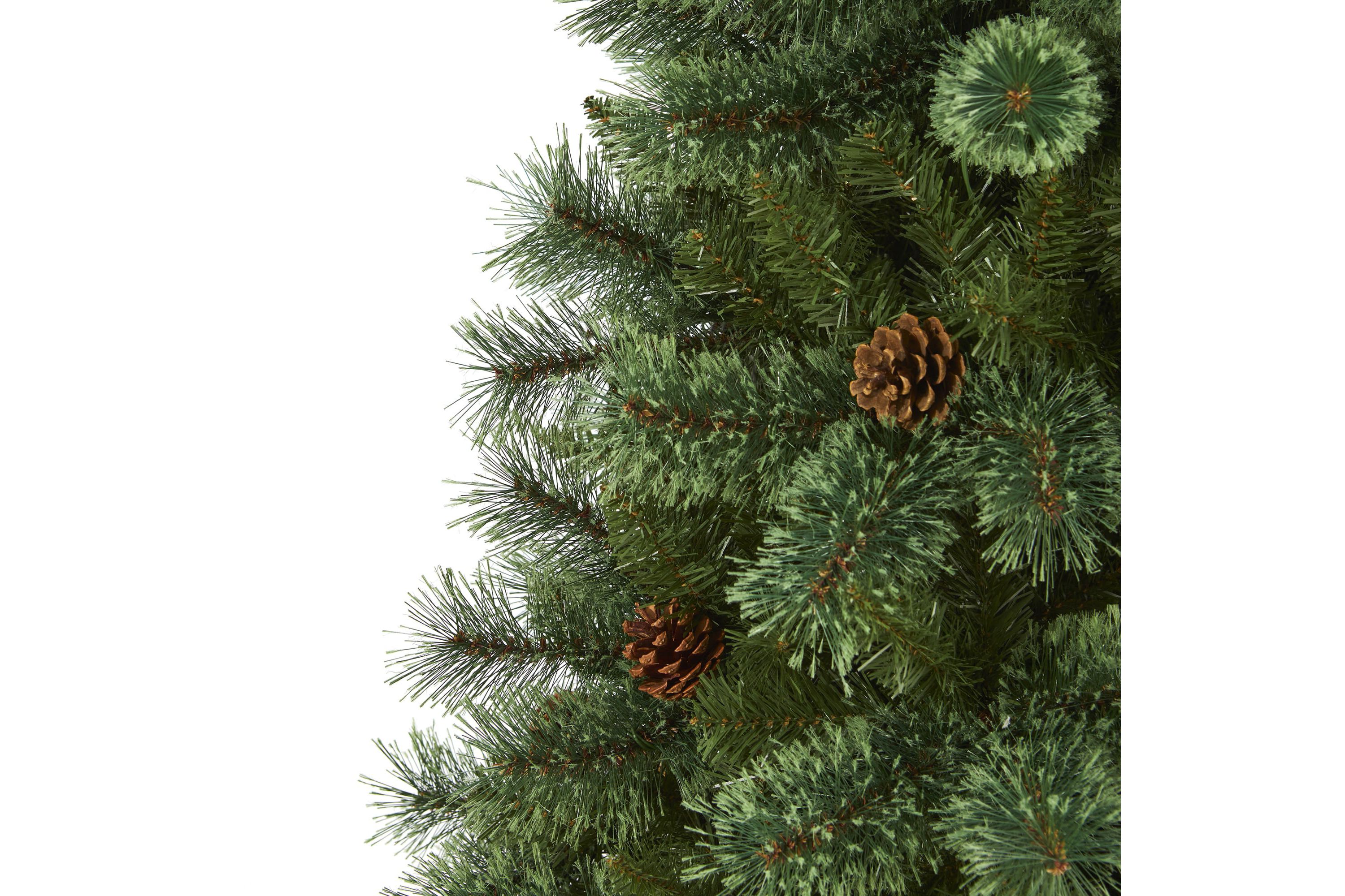 6-Foot White Mountain Pine Artificial Christmas Tree with 477 Bendable Branches