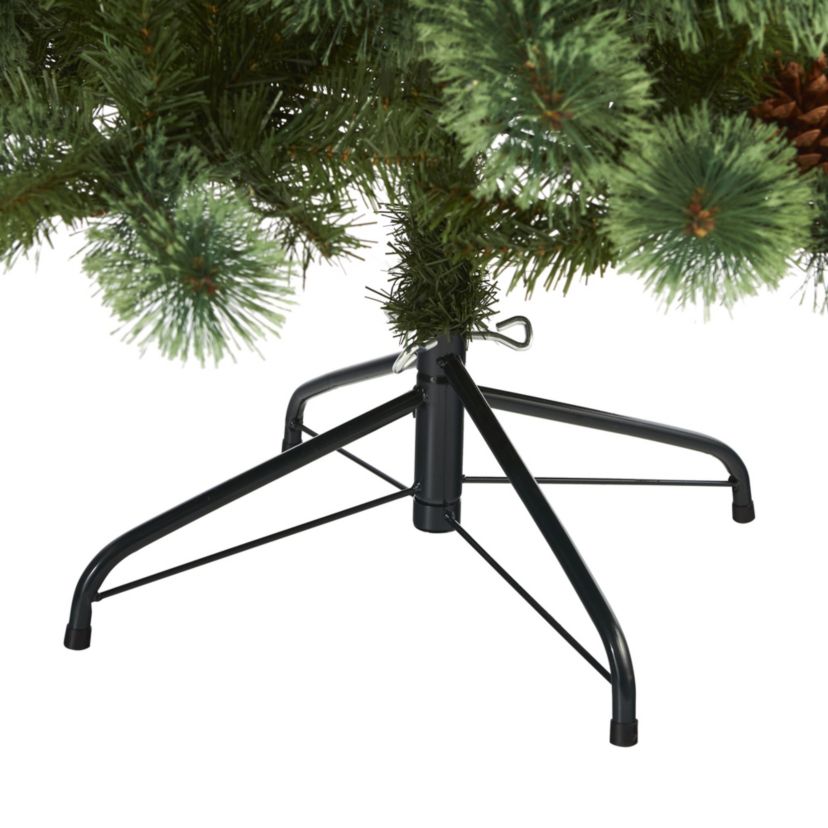 6-Foot White Mountain Pine Artificial Christmas Tree with 477 Bendable Branches
