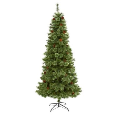 Nearly Natural 7-Foot White Mountain Pine Artificial Christmas Tree with 723 Bendable Branches, Green -  0192897445474