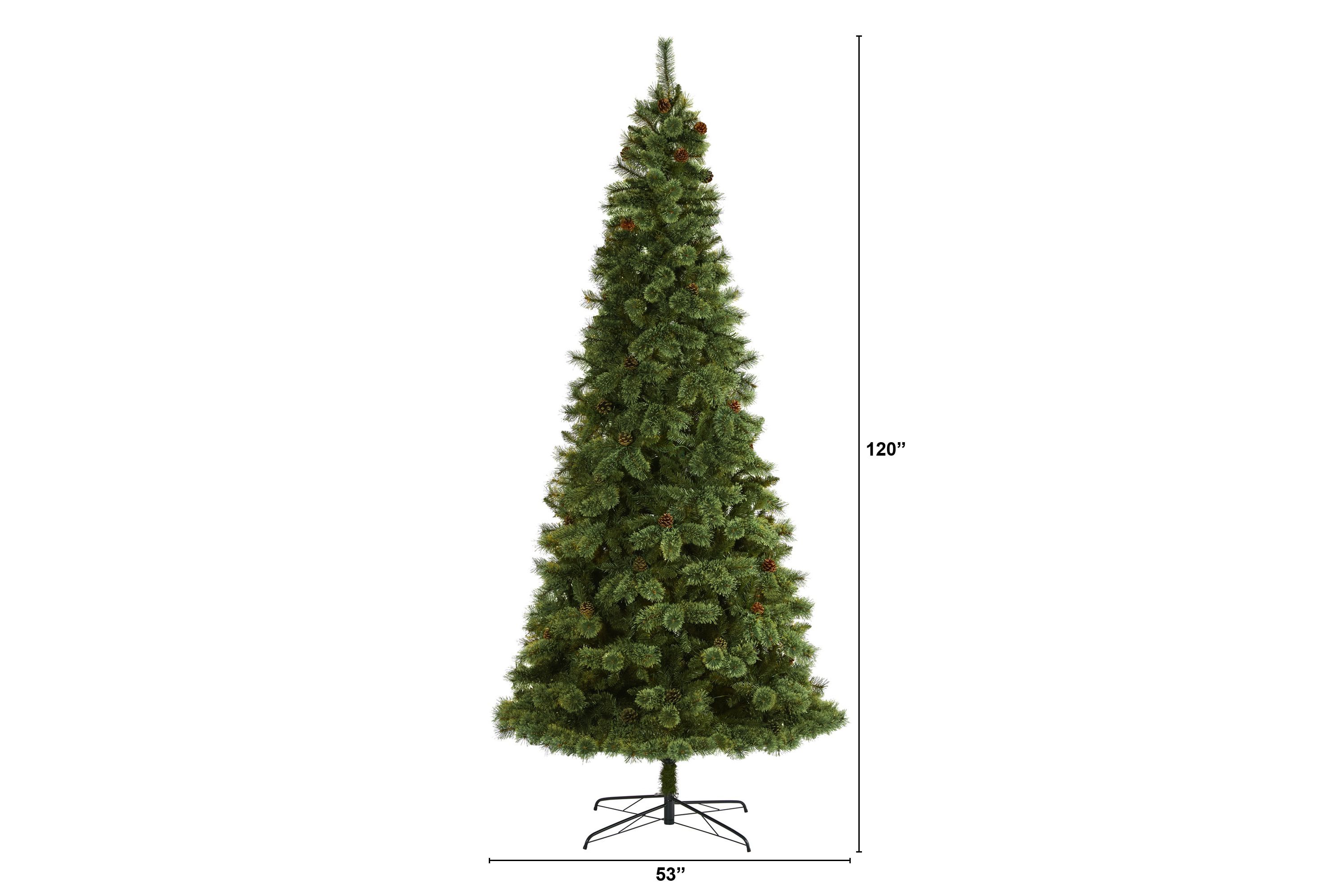 10-Foot White Mountain Pine Artificial Christmas Tree with 1875 Bendable Branches
