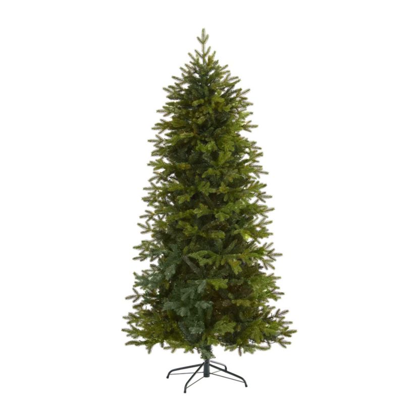 7-Foot Belgium Fir Natural-Look Artificial Christmas Tree with 1894 Bendable Branches