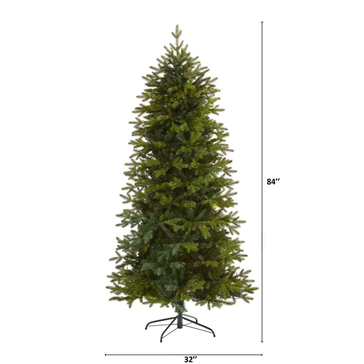 7-Foot Belgium Fir Natural-Look Artificial Christmas Tree with 1894 Bendable Branches