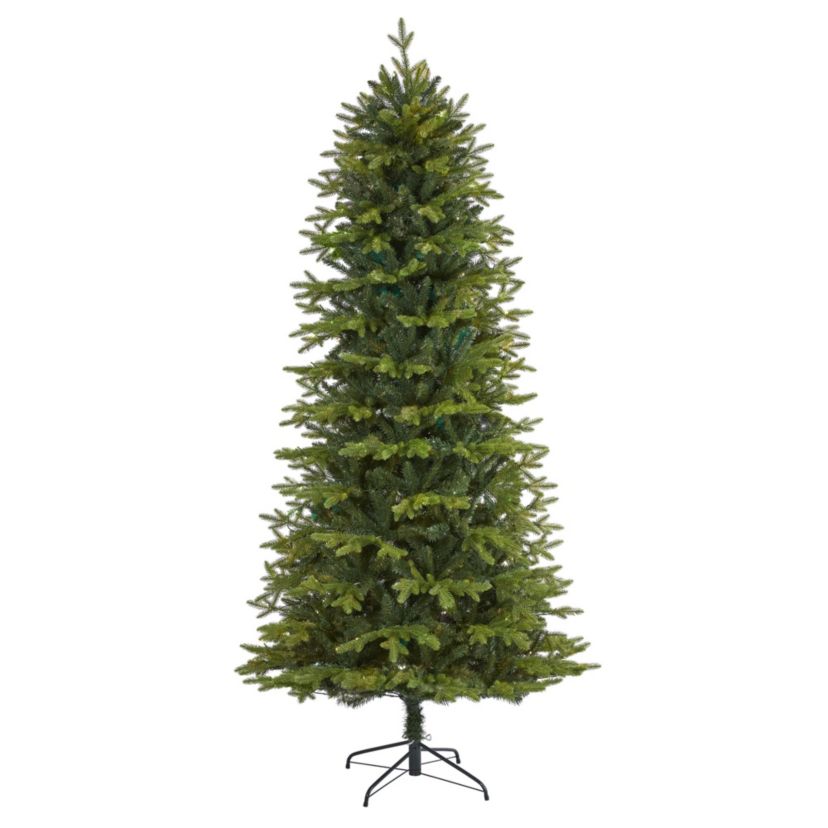 8-Foot Belgium Fir Natural-Look Artificial Christmas Tree with 2358 Bendable Branches