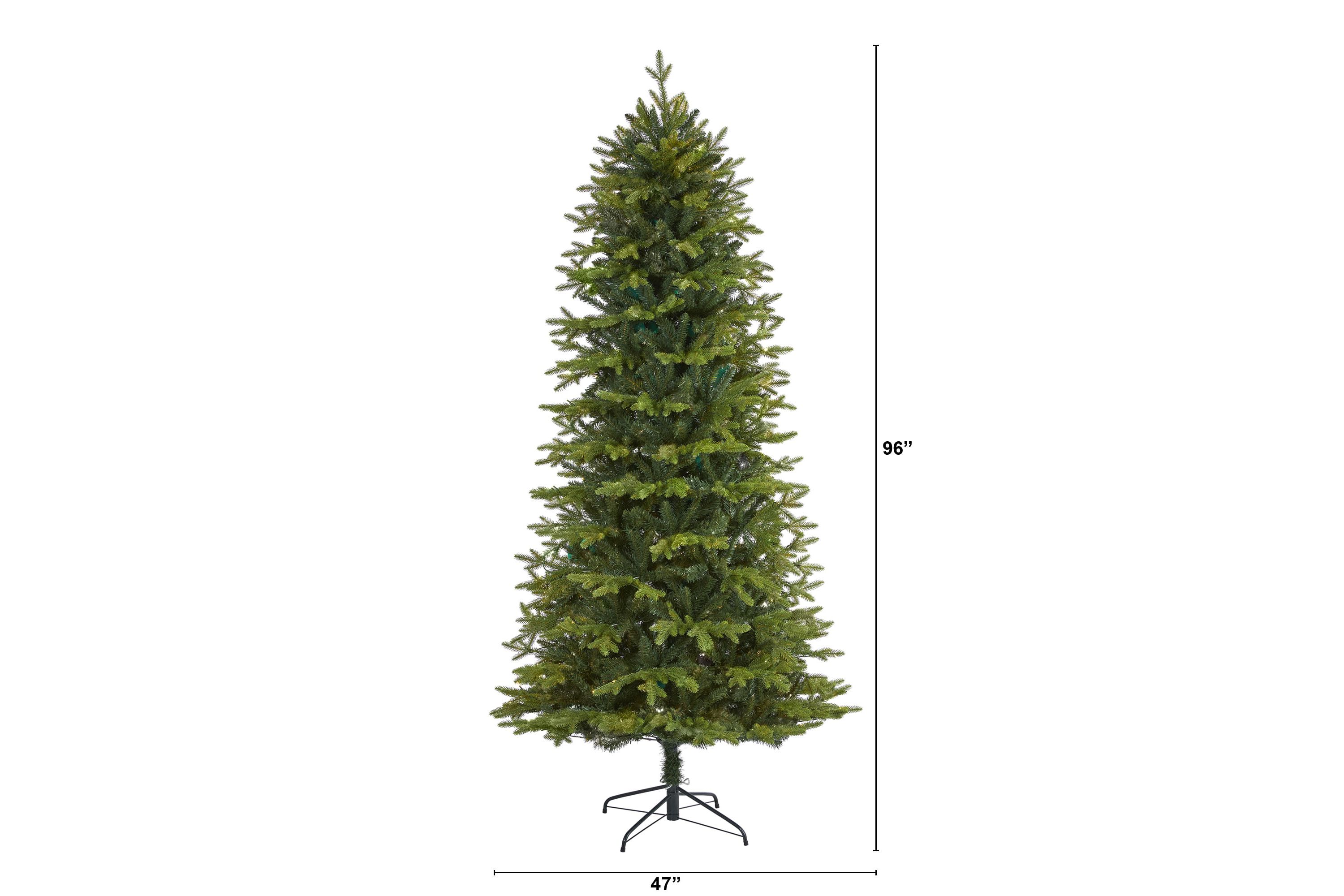 8-Foot Belgium Fir Natural-Look Artificial Christmas Tree with 2358 Bendable Branches