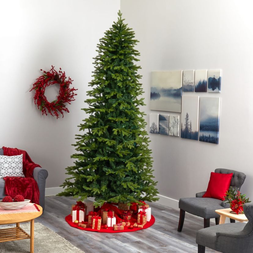 10-Foot Belgium Fir Natural-Look Artificial Christmas Tree with 3514 Bendable Branches