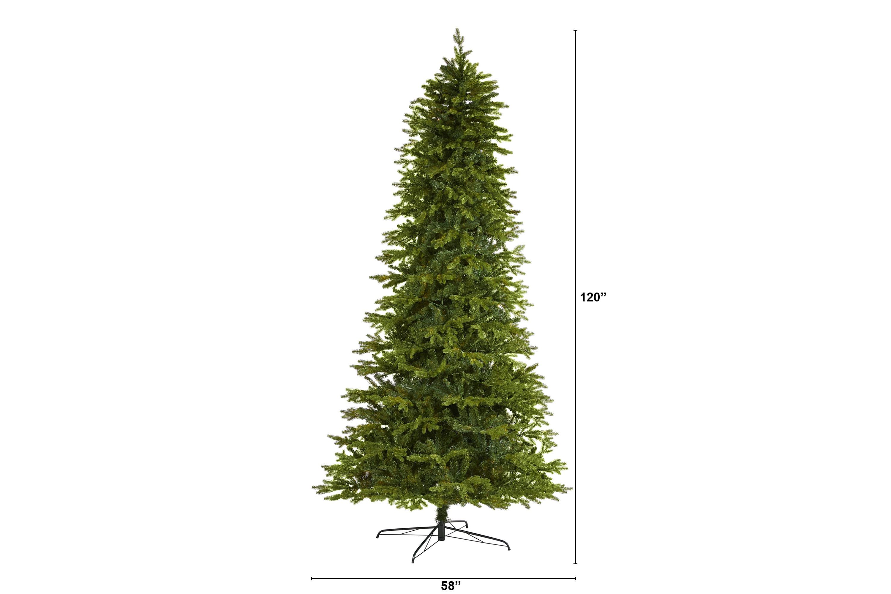 10-Foot Belgium Fir Natural-Look Artificial Christmas Tree with 3514 Bendable Branches