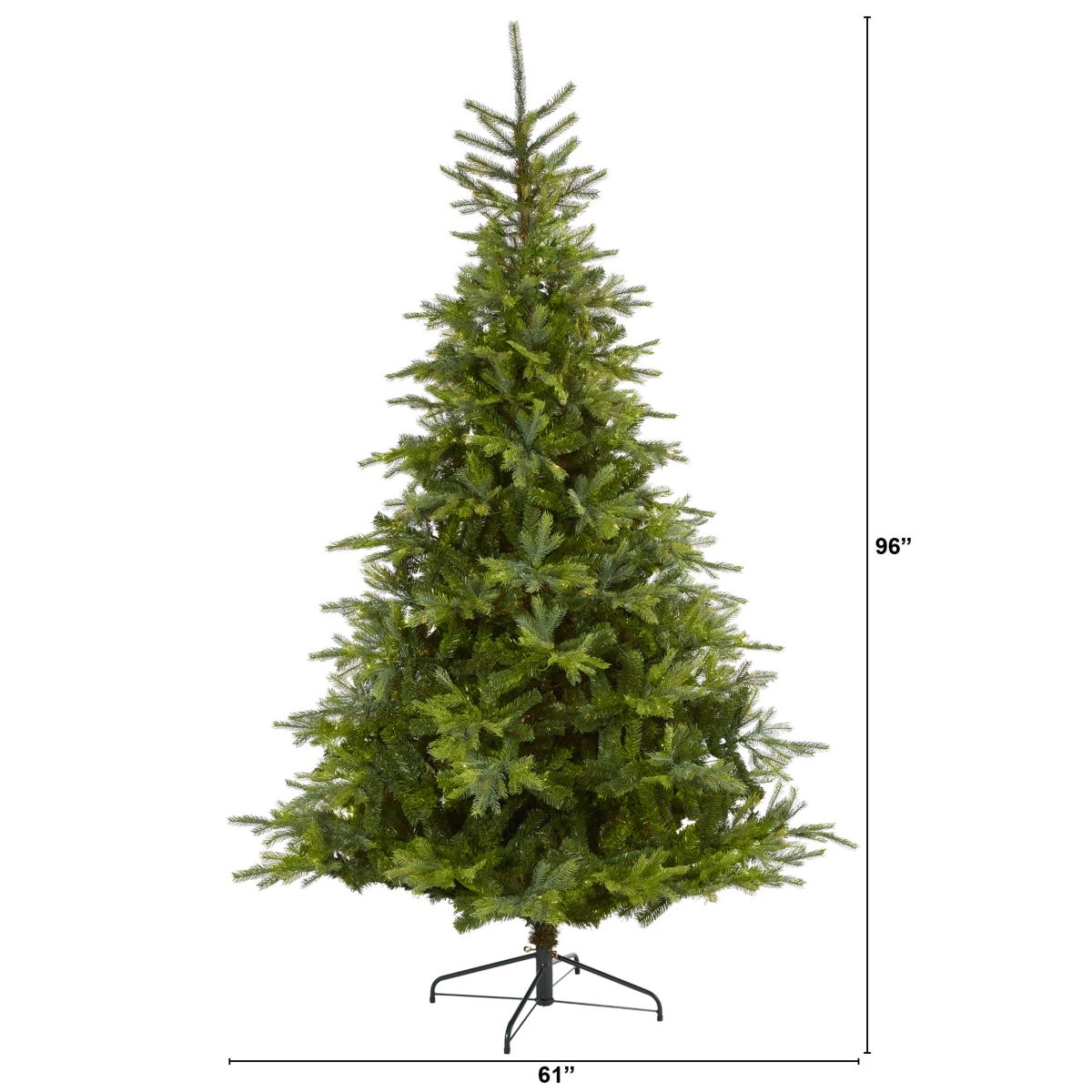 8-Foot North Carolina Spruce Artificial Christmas Tree with 1303 Bendable Branches