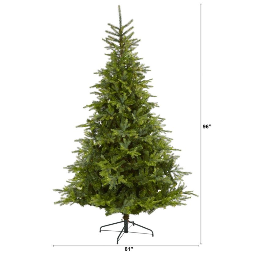8-Foot North Carolina Spruce Artificial Christmas Tree with 1303 Bendable Branches