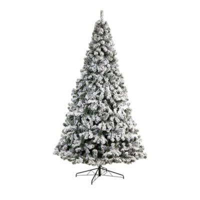 10-Foot Flocked West Virginia Fir Artificial Christmas Tree with 1680 Bendable Branches