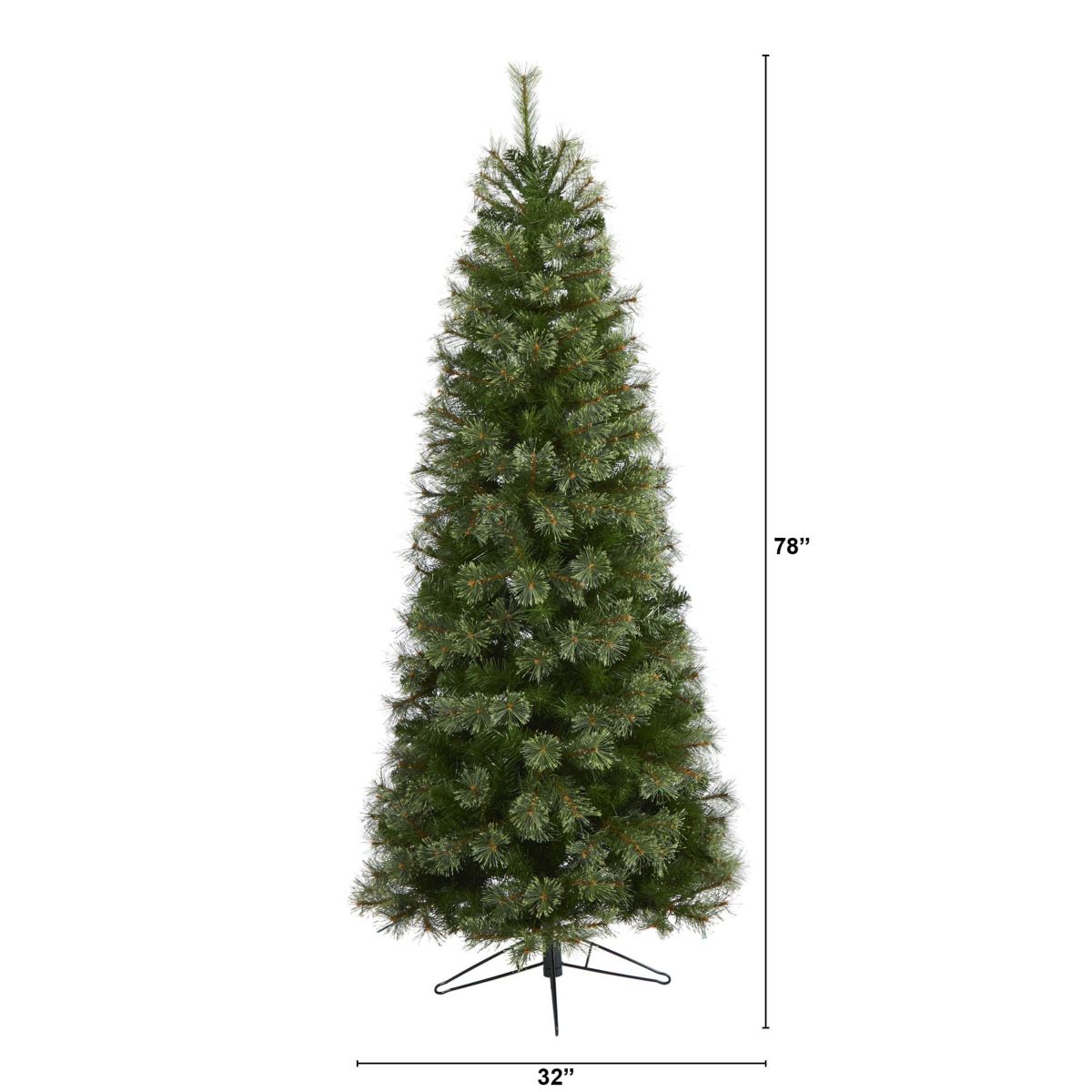 6.5-Foot Cashmere Slim Artificial Christmas Tree with 660 Bendable Branches