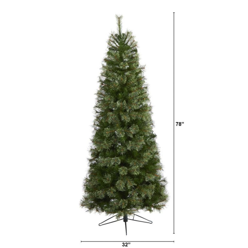 6.5-Foot Cashmere Slim Artificial Christmas Tree with 660 Bendable Branches