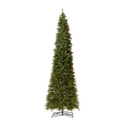 Nearly Natural 13-Foot Artificial Slim Green Mountain Pine Christmas Tree with 1360 Warm White LED Lights and 3924 Bendable Branches -  7601559T4534